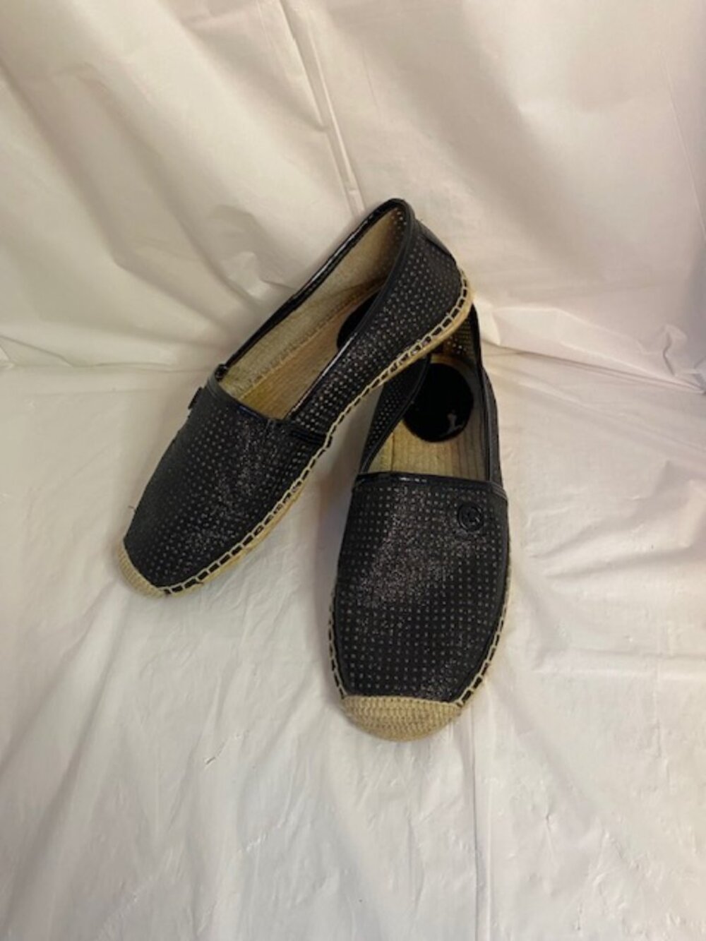 MICHAEL KORS Kendrick Slip On Pixie Fine Perforated Square Espadrille Flats 7M